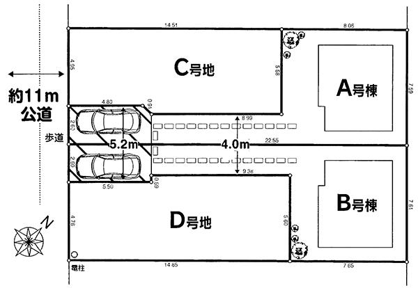Compartment figure. 30,800,000 yen, 4LDK, Land area 80.11 sq m , Yang per good facing the building area 95.22 sq m south road
