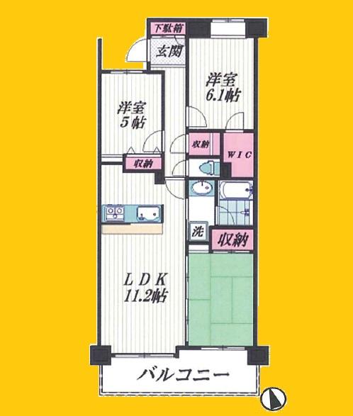 Floor plan. 3LDK, Price 23.8 million yen, Occupied area 71.93 sq m , Balcony area 10.08 sq m