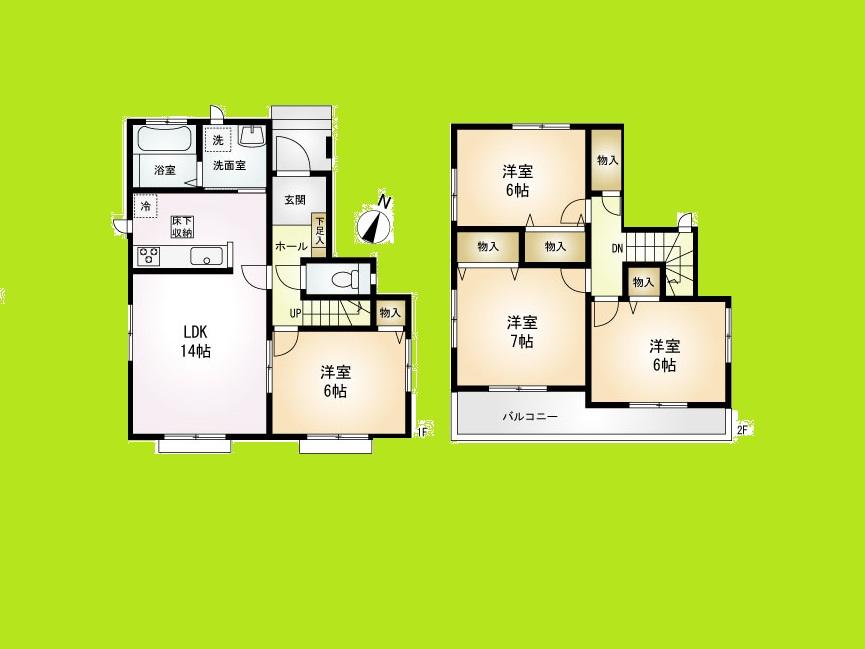 Floor plan. (A), Price 29,800,000 yen, 4LDK, Land area 115.01 sq m , Building area 91.39 sq m