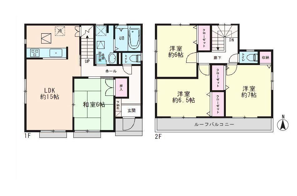 Floor plan. 27,800,000 yen, 4LDK, Land area 134.54 sq m , Building area 99.78 sq m