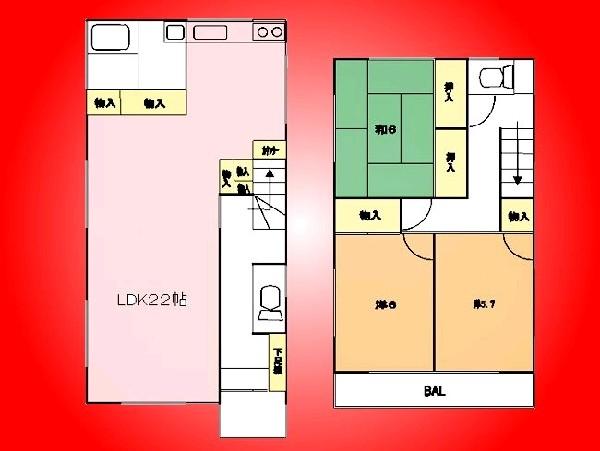 Floor plan. 25,800,000 yen, 3LDK, Land area 102.38 sq m , Building area 96.53 sq m