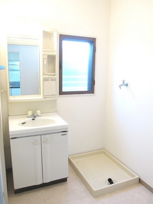 Washroom. ■ Bright washroom windows with ■