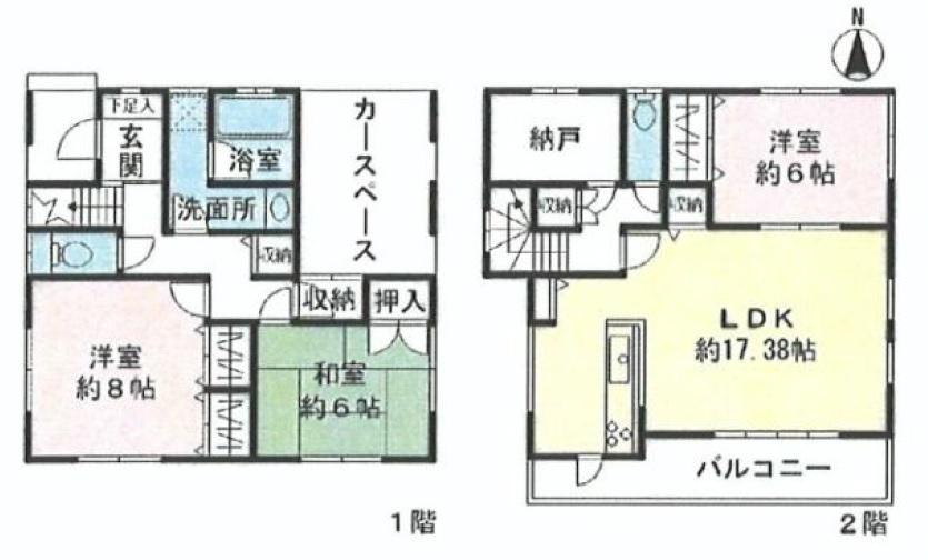 Floor plan. 29,800,000 yen, 3LDK + S (storeroom), Land area 100.72 sq m , Building area 101.23 sq m