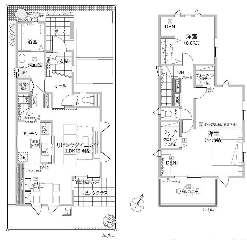 Floor plan. (5 Building), Price 24.5 million yen, 2LDK, Land area 101.95 sq m , Building area 98.12 sq m