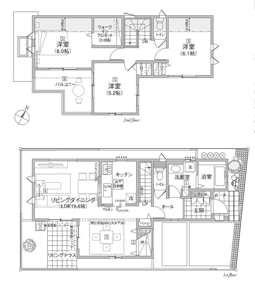 Floor plan. (7 Building), Price 28.8 million yen, 3LDK, Land area 100.15 sq m , Building area 96.05 sq m