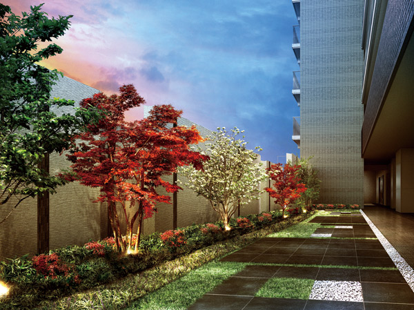 Shared facilities.  [Courtyard Rendering] Space of peace depicting the rest. Layout a pleasant courtyard planted green. Or expand the community, You can refresh. It is a space that brings healing to life.