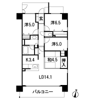 Floor: 4LDK + step-in closet, the area occupied: 83.4 sq m, Price: TBD