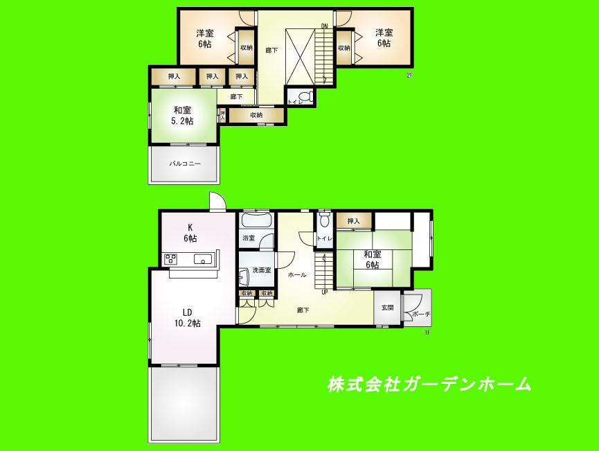 Floor plan. 27,800,000 yen, 4LDK + S (storeroom), Land area 228.85 sq m , Building area 120.75 sq m