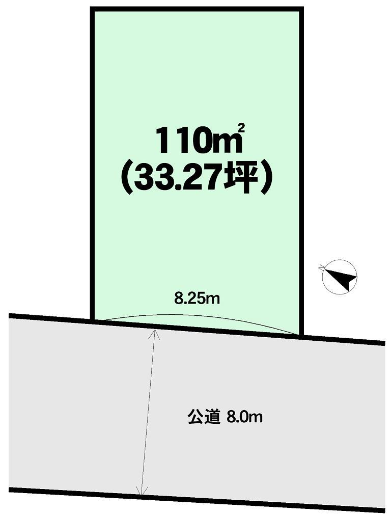 Compartment figure. Land price 15 million yen, Land area 110 sq m