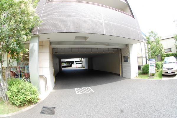 Parking lot. With electric shutter parking