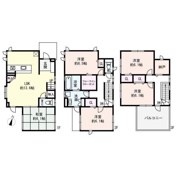 Floor plan. 36,800,000 yen, 5LDK+S, Land area 101.03 sq m , Building area 121.69 sq m
