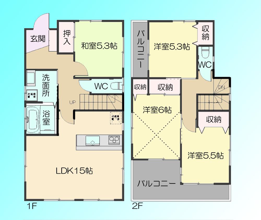 Floor plan. 28.8 million yen, 4LDK, Land area 115.97 sq m , Building area 91.93 sq m
