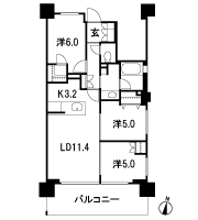 Floor: 3LDK + futon closet + walk-in closet, the occupied area: 68.87 sq m, Price: 35,980,000 yen, now on sale