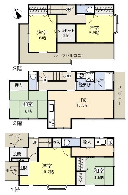 Floor plan. 28.8 million yen, 5LDK, Land area 116.95 sq m , Building area 119.69 sq m