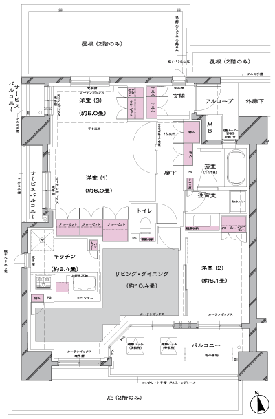 Floor: 3LDK, occupied area: 68.32 sq m, Price: 35,100,000 yen, now on sale