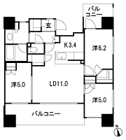 Floor: 3LDK + SIC + WIC + N, the occupied area: 68.85 sq m, Price: 36,900,000 yen, now on sale