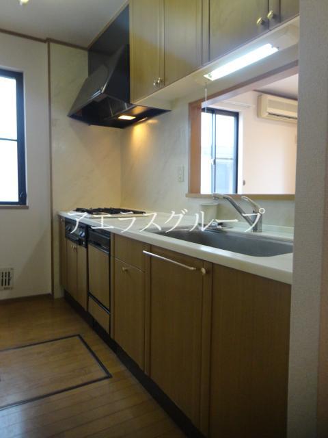 Kitchen. You can cook while watching your child!