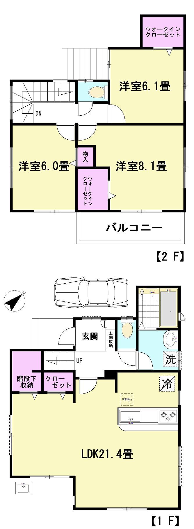 Floor plan. 22,800,000 yen, 3LDK, Land area 100.5 sq m , Building area 99.86 sq m