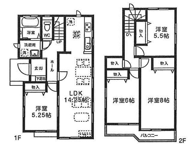Building plan example (floor plan). Building plan example (L compartment) 4LDK, Land price 18.6 million yen, Land area 106.25 sq m , Building price 11.2 million yen, Building area 92.53 sq m