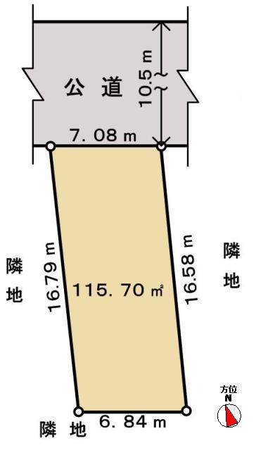 Compartment figure. Land price 14.7 million yen, Land area 115.7 sq m