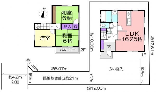 Floor plan. 21,800,000 yen, 3LDK, Land area 136 sq m , Building area 79.16 sq m