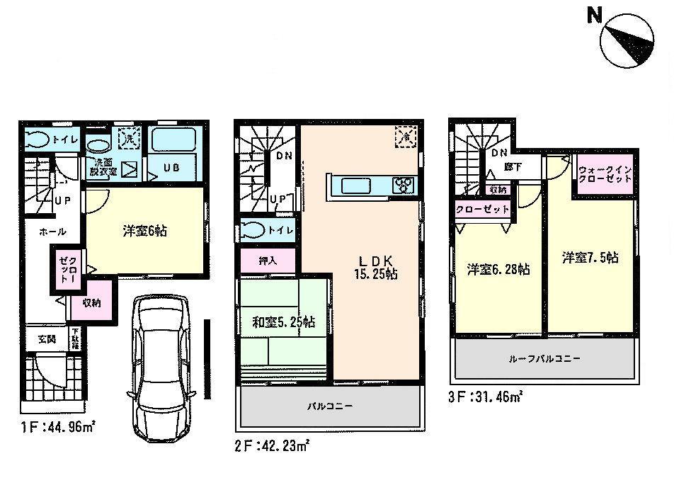 Floor plan. 29,800,000 yen, 4LDK, Land area 76.67 sq m , Building area 118.65 sq m