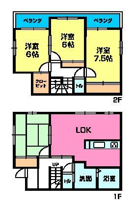 Floor plan. 19,800,000 yen, 4LDK, Land area 102.54 sq m , Building area 95.22 sq m