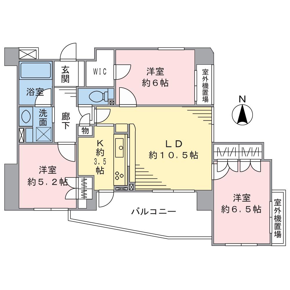 Floor plan. 3LDK, Price 29,900,000 yen, Footprint 70.7 sq m , Balcony area 9.94 sq m