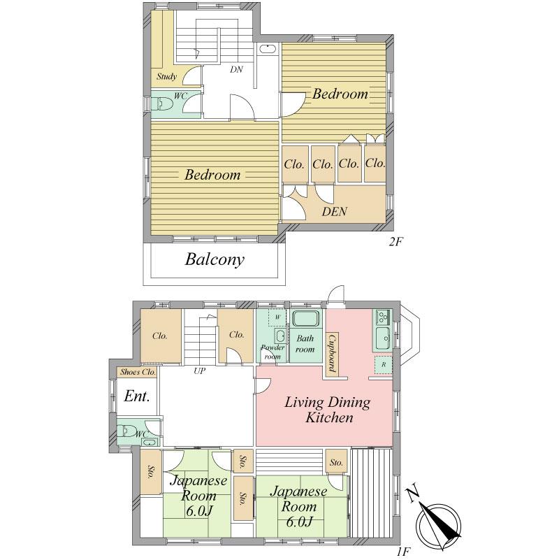 Floor plan. 76,800,000 yen, 4LDK + 2S (storeroom), Land area 316.01 sq m , Building area 151.95 sq m