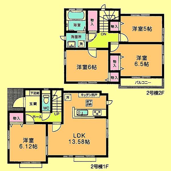 Floor plan. 26,800,000 yen, 4LDK, Land area 106.7 sq m , Building area 87.88 sq m located view in addition to this, It will be provided by the hope of design books, such as layout.