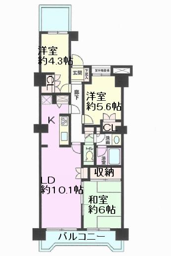 Floor plan. Renovation completed