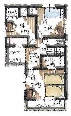 Floor plan. 31,800,000 yen, 4LDK + S (storeroom), Land area 88.75 sq m , Building area 98.43 sq m 2 floor plan view