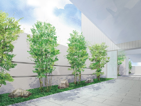 Shared facilities.  [Airlie Gardens] While maintaining a private air, Pour the sunshine filtering through foliage, Bright and airy courtyard. (Rendering Illustration)