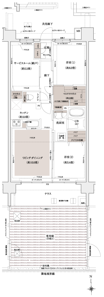 Floor: 2LDK + S + MC, occupied area: 68.01 sq m, price: 27 million yen (tentative)