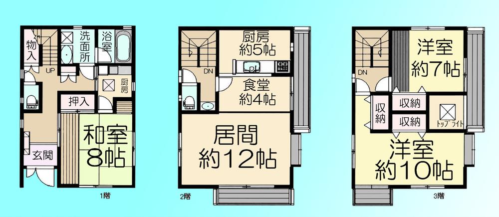 Floor plan. 21,800,000 yen, 3LDK, Land area 81.72 sq m , Building area 121.72 sq m