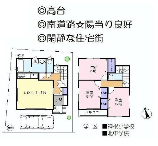 Floor plan. 23 million yen, 3LDK, Land area 82.92 sq m , Building area 79.77 sq m