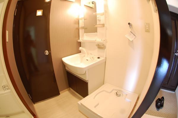 Wash basin, toilet. Washbasin with shower