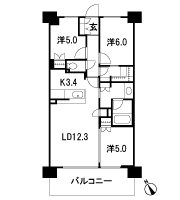 Floor: 3LDK + FC (family closet), the occupied area: 70.56 sq m