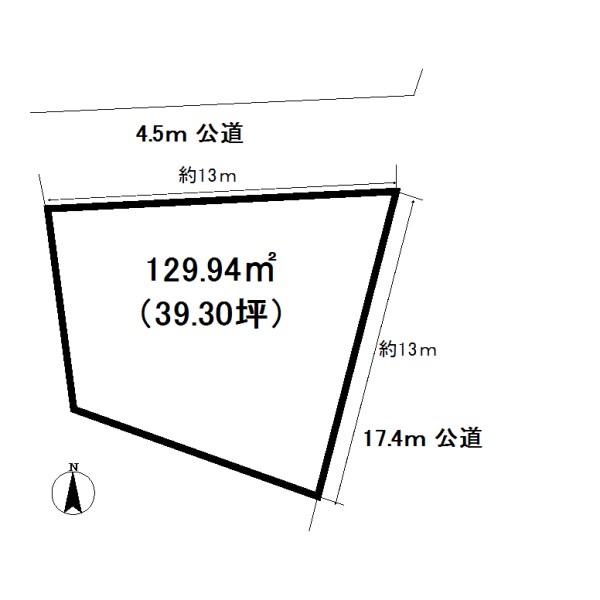 Compartment figure. Land price 31,200,000 yen, Land area 129.94 sq m
