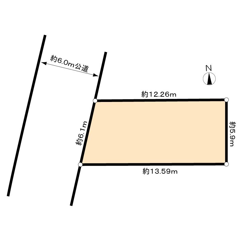 Compartment figure. Land price 11.5 million yen, Land area 77.83 sq m