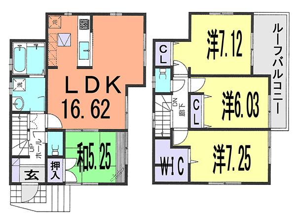 Floor plan. (1 Building), Price 31,300,000 yen, 4LDK, Land area 99.92 sq m , Building area 97.71 sq m