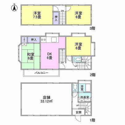 Floor plan. Detached with store