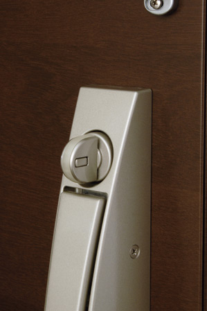 Security.  [Crime prevention thumb turn] In order to prevent the incorrect lock by the thumb once, The interior side of the entrance key is equipped with a switch-type thumb.