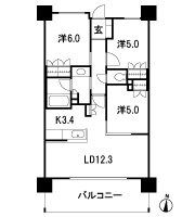 Floor: 3LDK, occupied area: 67.65 sq m