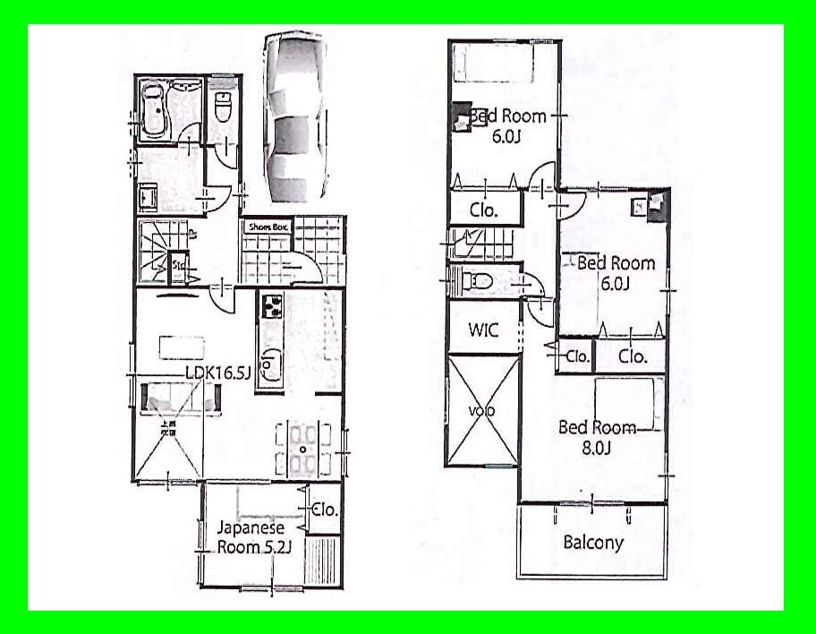 Floor plan. (B Building), Price 33,800,000 yen, 4LDK, Land area 110.05 sq m , Building area 100.19 sq m