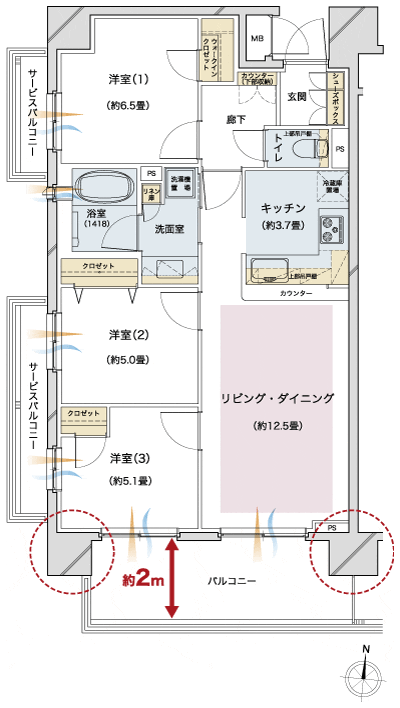Floor: 3LDK + WIC, the occupied area: 71.27 sq m, Price: 38,170,000 yen, now on sale