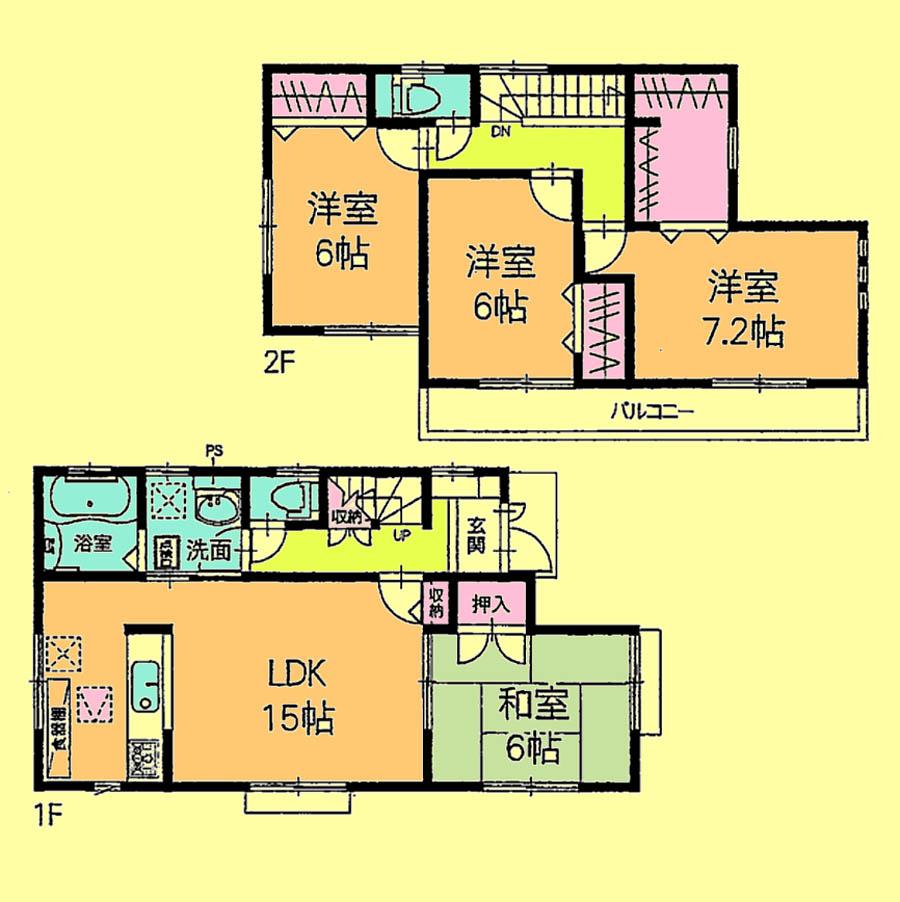 Floor plan. Price 25,800,000 yen, 4LDK, Land area 109.82 sq m , Building area 99.78 sq m