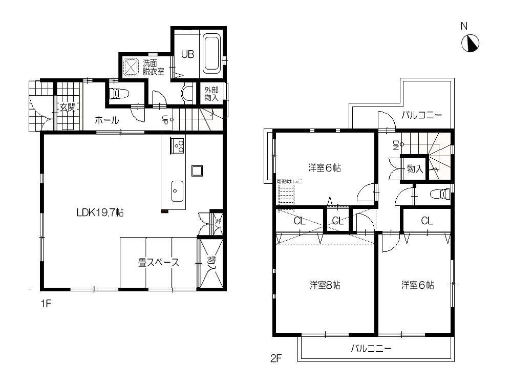 Floor plan. 26,800,000 yen, 3LDK, Land area 100.65 sq m , Building area 96.88 sq m 3 phase P Building