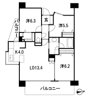 Floor: 3LDK + W, the occupied area: 75.68 sq m
