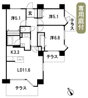 Floor: 3LDK + PG + T + W, the occupied area: 72.04 sq m